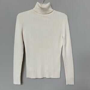Talbots Cream Turtleneck Sweater